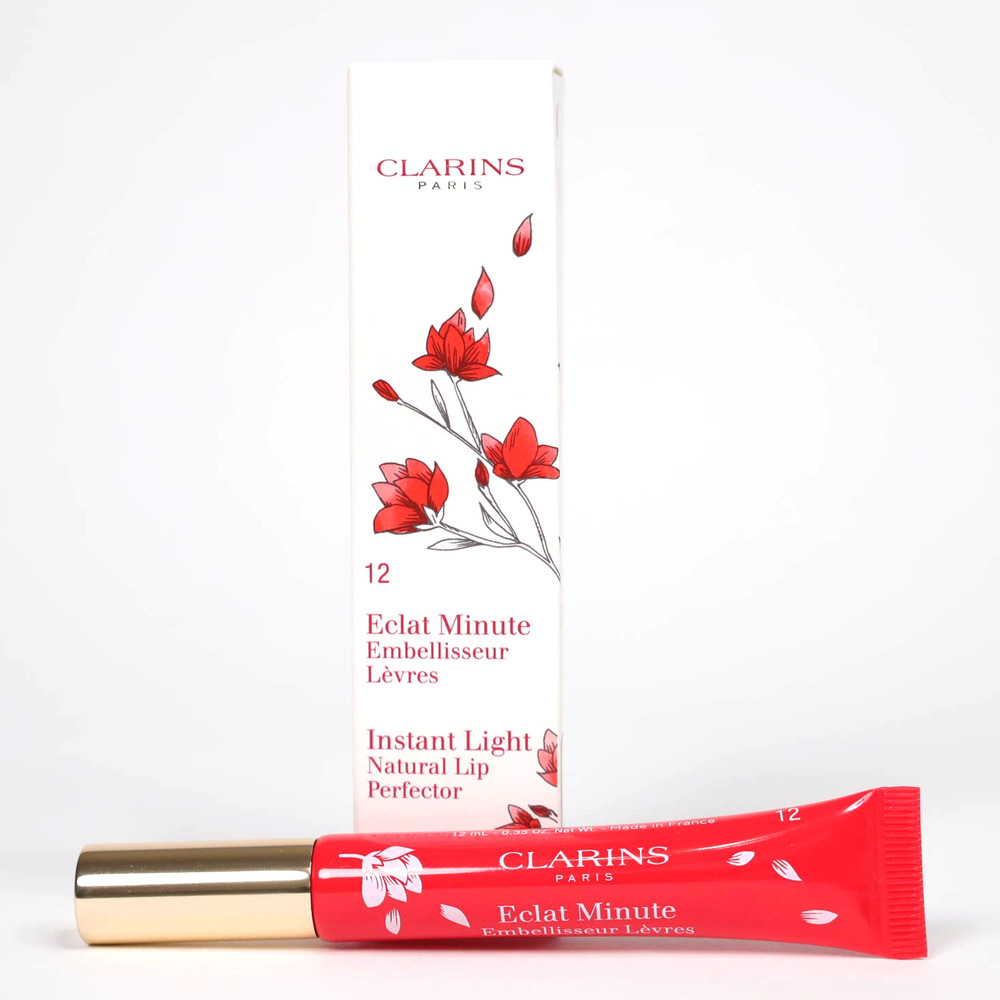 Clarins Instant Light Natural Lip Perfector - Red Shimmer - Full Size - NIB